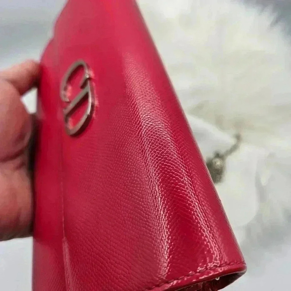 Dior Rendezvous Red Leather Wallet-On-Chain - Picture 6 of 16